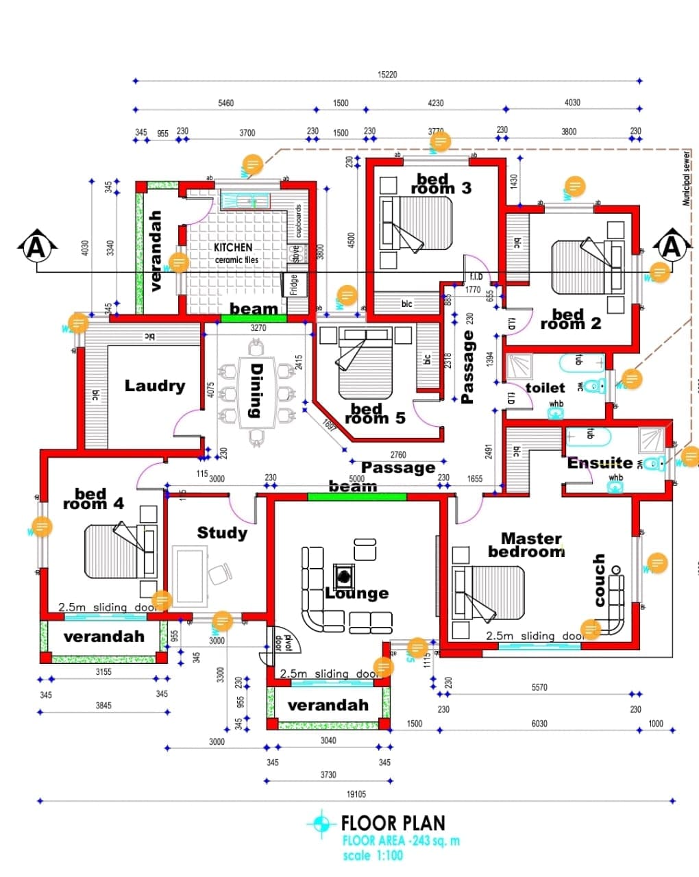 243 sq.m Floor Plan